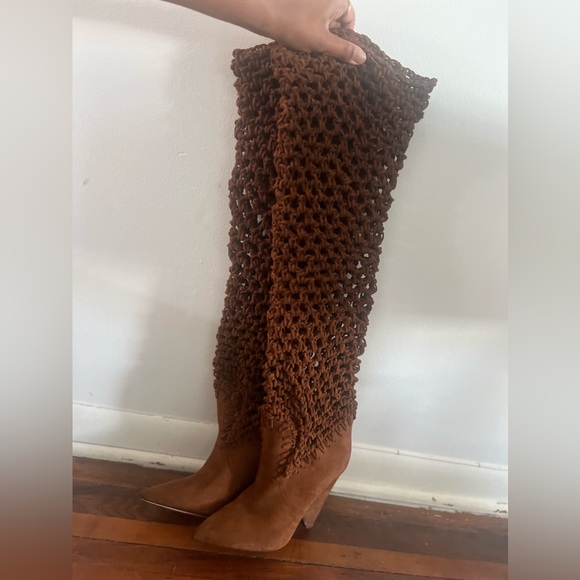 Saint Laurent Suede Twine Niki 105 Boot - Picture 13 of 14